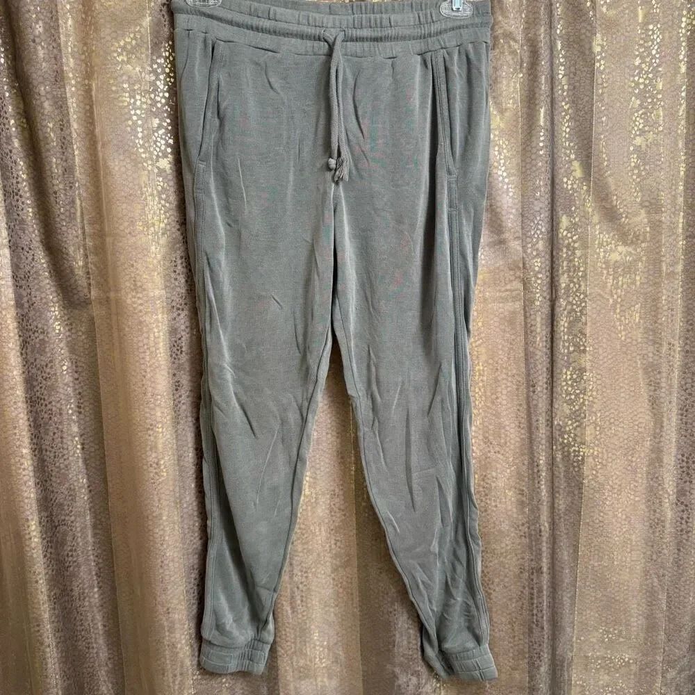 Free People Movement Back Into It Tapered Modal Olive Green Pants M